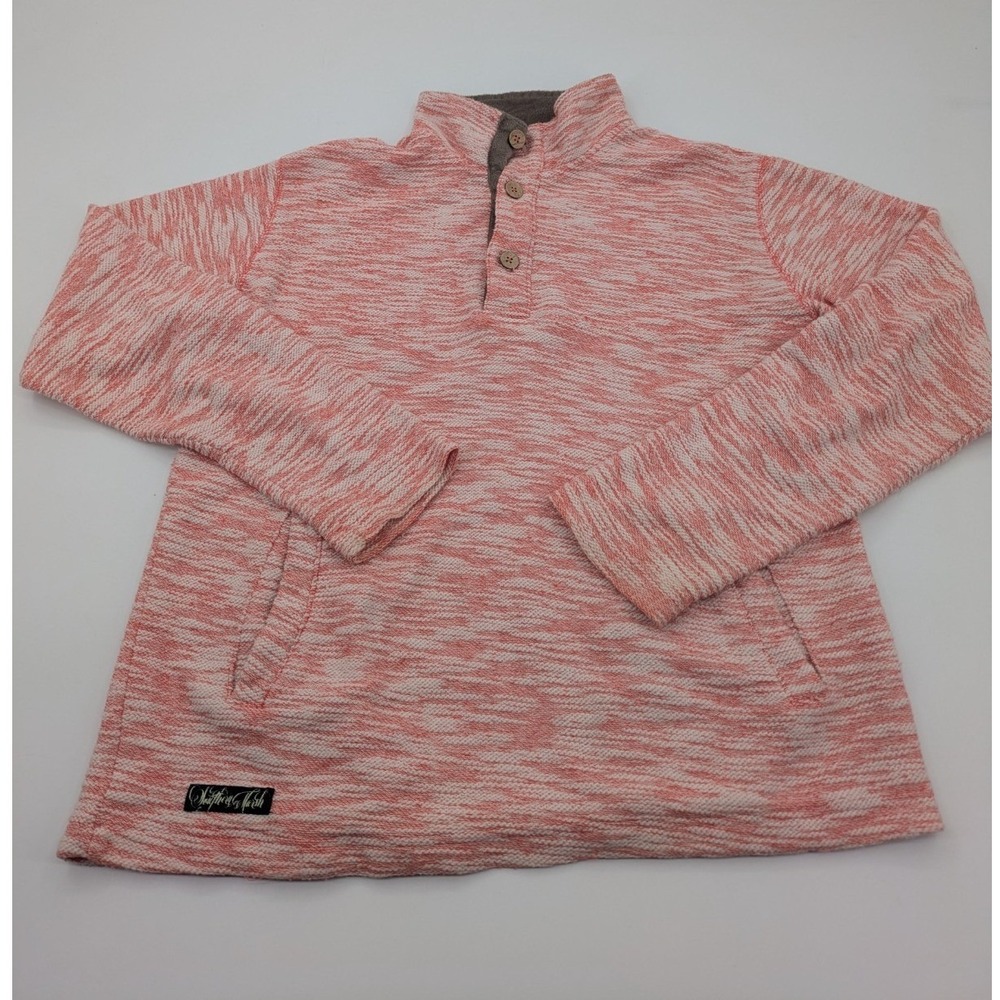 Southern Marsh Beaufort Knit Pullover‎ Sweater Womens XS OrangePreppy